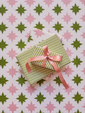 Green Stars Gift Wrap