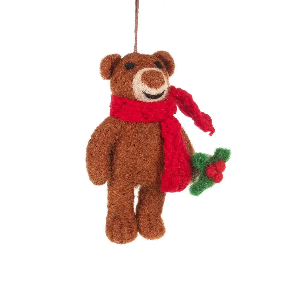 Christmas Bear with Scarf