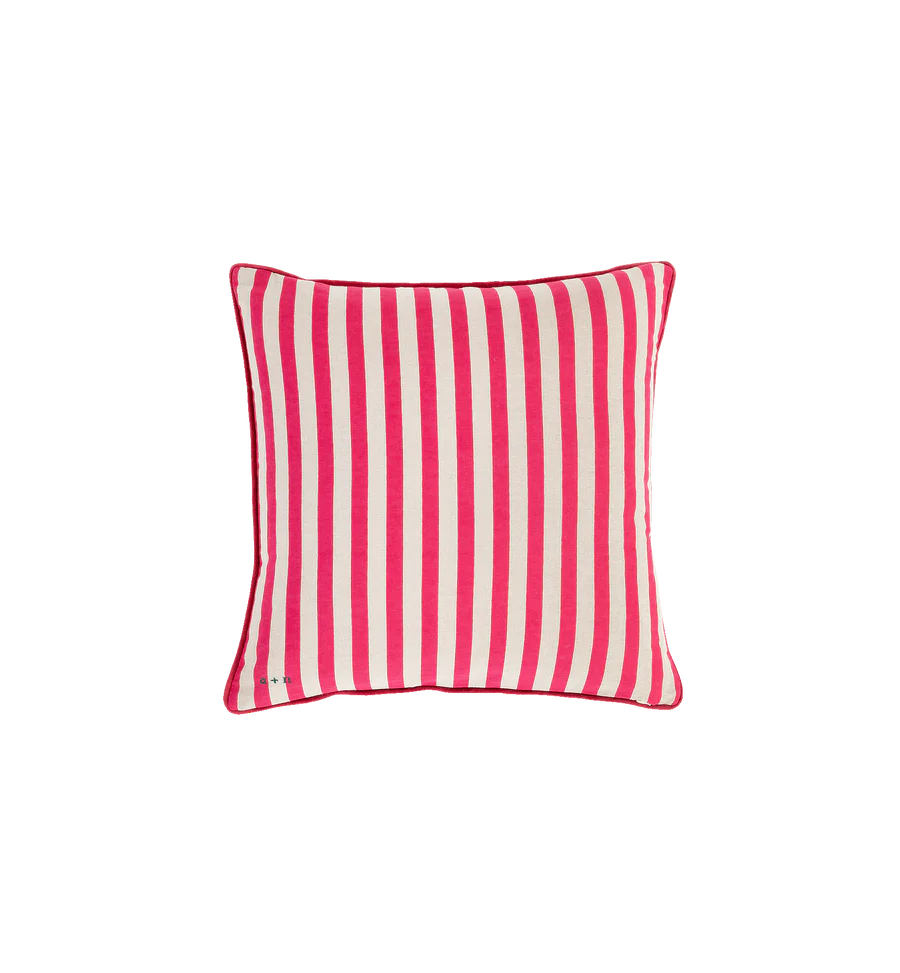 Magenta Striped Cushion