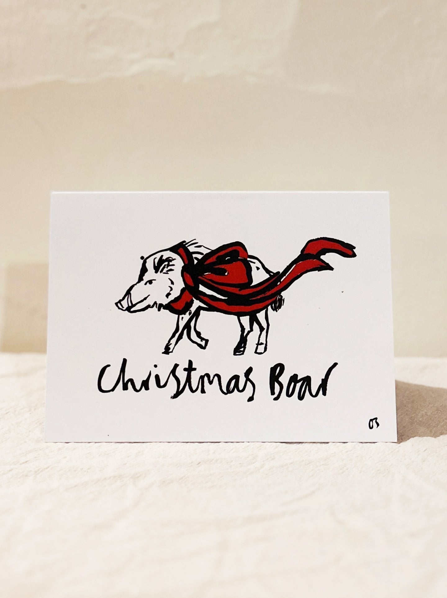 Christmas Boar Card