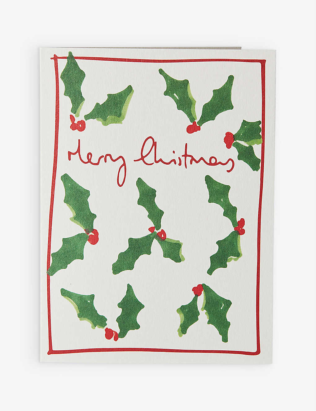 Holly Christmas Card