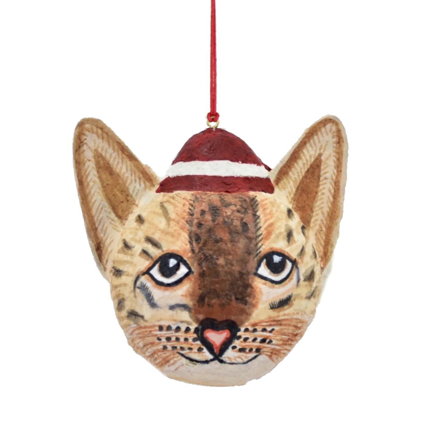 Cotton Mache Cat Decoration